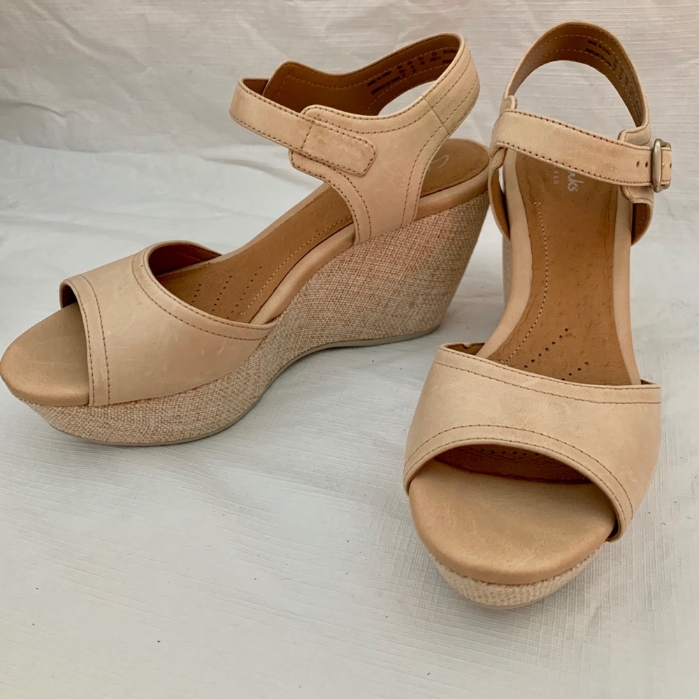 Clark’s Nude Wedge Sandals